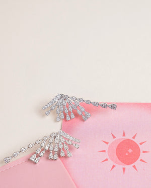 Open image in slideshow, radiance fan earrings
