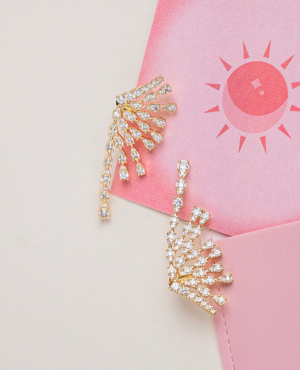 radiance fan earrings