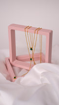 emerald layered necklace