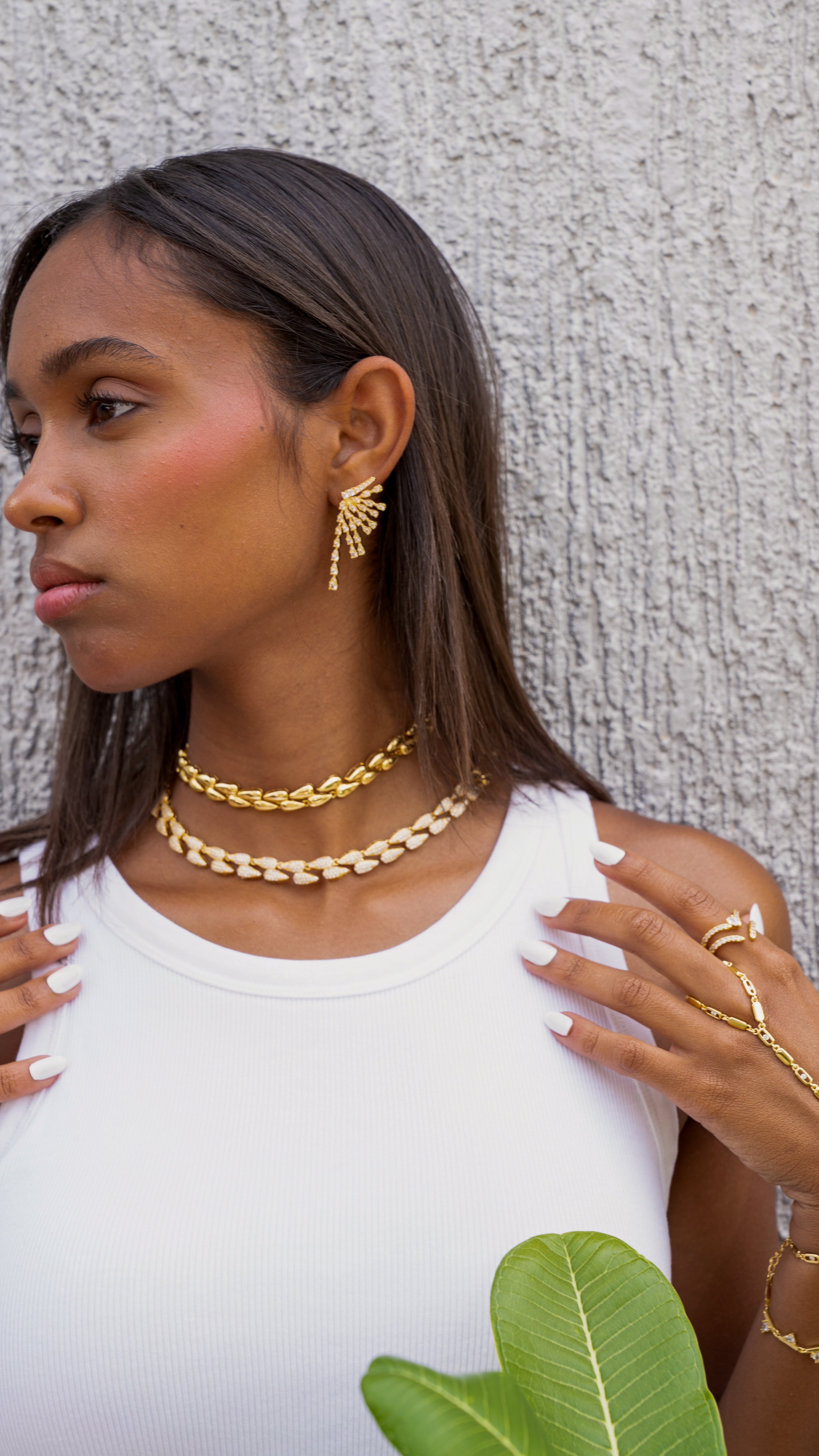 radiance fan earrings