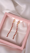 ruby drop earrings